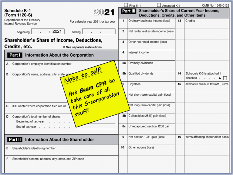What's Taxable to an S Corporation Shareholder?